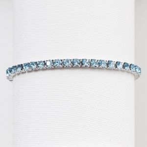 Aquamarine Swarovski Crystal Stretch Bracelet